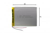 АКБ универсальная Сhina GD 357590p 3,5x75x90mm 3,7v 3000mAh на проводках