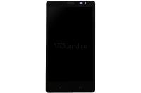 Дисплей Nokia X2 Dual Sim (RM-1013) с тачскрином в рамке (черный)