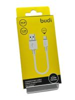 Кабель зарядки USB/USB Micro Budi  2.4A 20 см M8J011M20-WHT Кабель зарядки USB/USB Micro Budi  2.4A 20 см M8J011M20-WHT