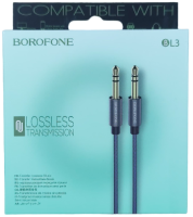 Кабель Aux Borofone модель BL3 Jack 3.5mm to Jack 3.5mm в тканевой оплетке Кабель Aux Borofone модель BL3 Jack 3.5mm to Jack 3.5mm в тканевой оплетке