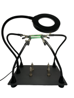 Держатель для плат универсальный TE-808 с магнитными зажимами, лупой и подсветкой LED