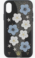 Чехол для iPhone X Luna Aristo FLOWERS (черный)