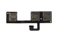 Шлейф HTC One M7 Dual Sim (802w) с держателем Sim 
