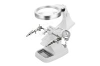 Держатель для плат TH-7023A с лупой, держателем паяльника и подсветкой LED