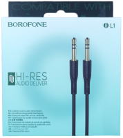 Кабель Aux Borofone модель BL1 Jack 3.5mm to Jack 3.5mm  Кабель Aux Borofone модель BL1 Jack 3.5mm to Jack 3.5mm