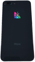 Задняя крышка для iPhone 8 Plus, темно-серая, с линзой камеры