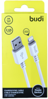 Кабель зарядки USB Lightning Budi DC011L10W 2.4A 1метр Кабель зарядки USB Lightning Budi DC011L10W 2.4A 1метр