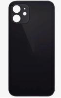 Задняя крышка для iPhone 12 Mini, черная, с большим отверстием под камеру