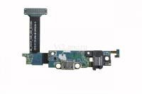 Шлейф Samsung Galaxy S6 Edge SM-G925F с разъемом З.У.микрофоном, кнопкой Home и аудио разъемом 