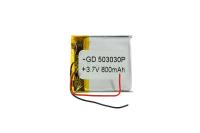 АКБ универсальная Сhina  GD 503030p 5,0x30x30mm 3,7v 800mAh на проводках