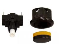 Кнопка подсветки (черная) овальная 507 для плит Брест, Gefest    14-3-2К