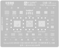 Трафарет AMAOE Samsung SAM18 для Samsung A35 M14 5G A14 A54 CPU RAM Exynos 1330 1380 E8835P T:0.12мм Трафарет AMAOE Samsung SAM18 для Samsung A35 M14 5G A14 A54 CPU RAM Exynos 1330 1380 E8835P T:0.12мм