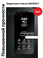 Защитное стекло MOSSILY для Realme 6 Pro (повышенной прочности) 6D черное