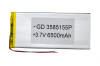 АКБ универсальная Сhina  GD 3585155p 2,6x8,7x153mm 3,7v 6500mAh на проводках