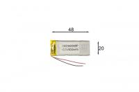 АКБ универсальная Сhina GD 042048p 4,0x20х48mm 3,7v 380mAh на проводках
