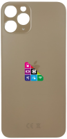 Задняя крышка для iPhone 11 Pro, золотистая, CE с большим отверстием под камеру