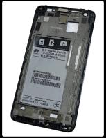 Рамка дисплея (средняя часть) Huawei Honor 3X (G750-T00) (черная)