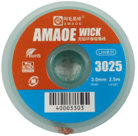 Лента медная оплетка для выпайки Amaoe 3025 Wick Lan 3,0 мм х 2,5м