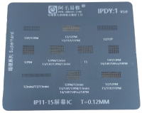 Трафарет AMAOE IPDY1 для микросхемы тачскрина дисплея iPhone c 11 по 15 серию T:0.12мм Трафарет AMAOE IPDY1 для микросхемы тачскрина дисплея iPhone c 11 по 15 серию T:0.12мм