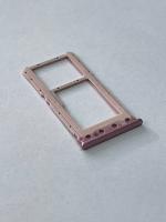 Держатель/лоток сим (sim holder) для Xiaomi Redmi 6 Sim2/microSD (розовый)