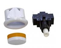 Кнопка подсветки (белая) овальная 507 для плит Брест, Gefest    14-1-2К