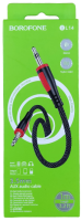 Кабель Aux Borofone модель BL14 Jack 3.5mm to Jack 3.5mm в тканевой оплетке Кабель Aux Borofone модель BL14 Jack 3.5mm to Jack 3.5mm в тканевой оплетке