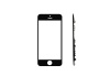 Стекло для переклейки в рамке для iPhone 5C черное