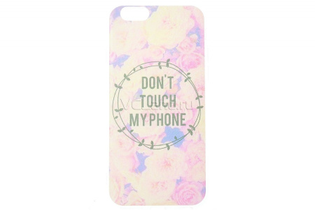 Чехол для iPhone 6 FC Don't touch  (розовый) силиконовый