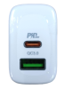Блок зарядки Hoco модель C105A USB/Type-C QC3.0/PD 20W с кабелем Type-C - Lighting белый Блок зарядки Hoco модель C105A USB/Type-C QC3.0/PD 20W с кабелем Type-C - Lighting белый