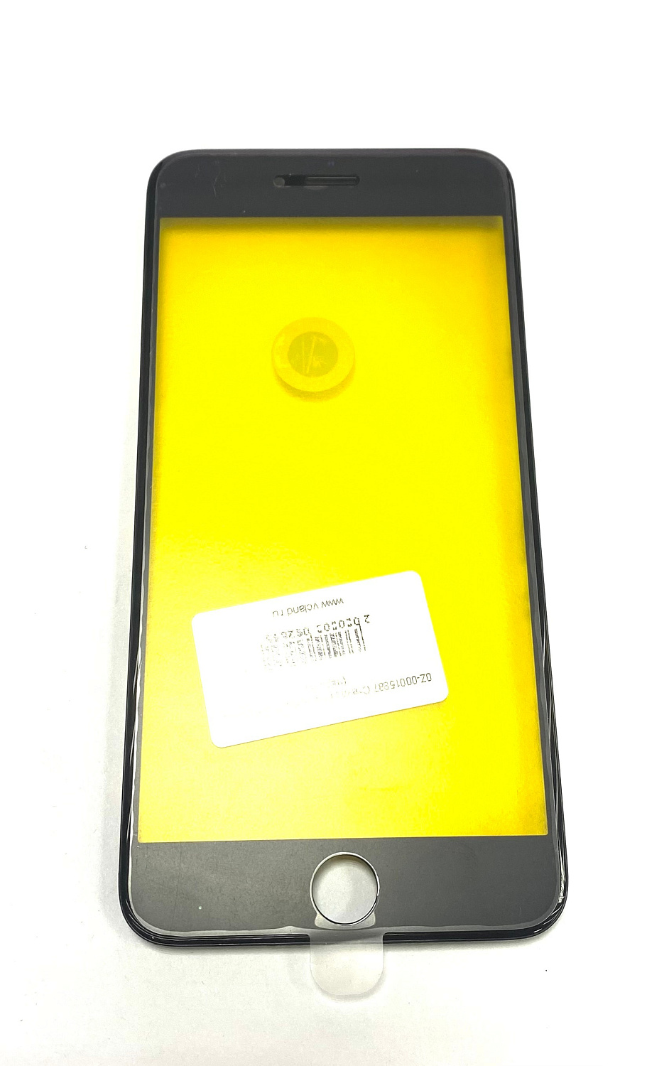 Стекло для переклейки в рамке для iPhone 6S Plus черное