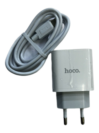 Блок зарядки Hoco модель C80A Plus USB/Type-C 18W/20W QC3.0 белого цвета