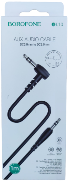 Кабель Aux Borofone модель BL10 Jack 3.5mm to Jack 3.5mm Кабель Aux Borofone модель BL10 Jack 3.5mm to Jack 3.5mm