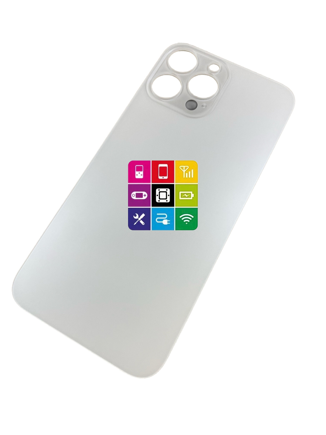 Задняя крышка для iPhone 13 Pro Max, белая, с большим отверстием под камеру