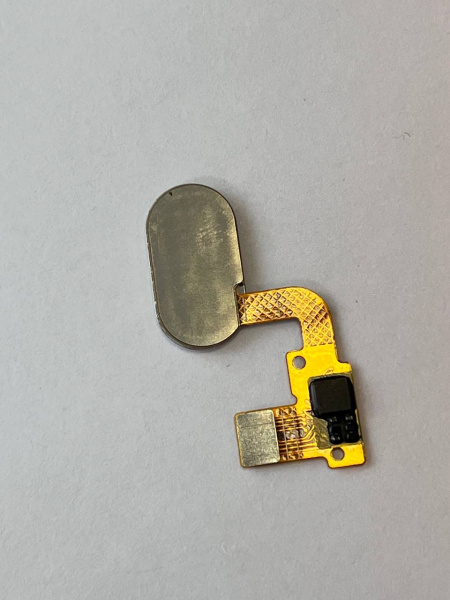 Шлейф Meizu Metal с кнопкой Home (белый в серебристой рамке)