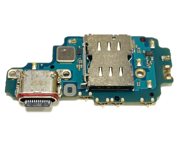 Нижняя плата Samsung Galaxy S22 Ultra (SM-S908B) с разьемом зарядки,SIM и микрофоном