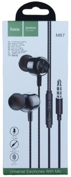 Наушники Hoco модель M87 Jack 3.5mm с микрофоном Наушники Hoco модель M87 Jack 3.5mm с микрофоном
