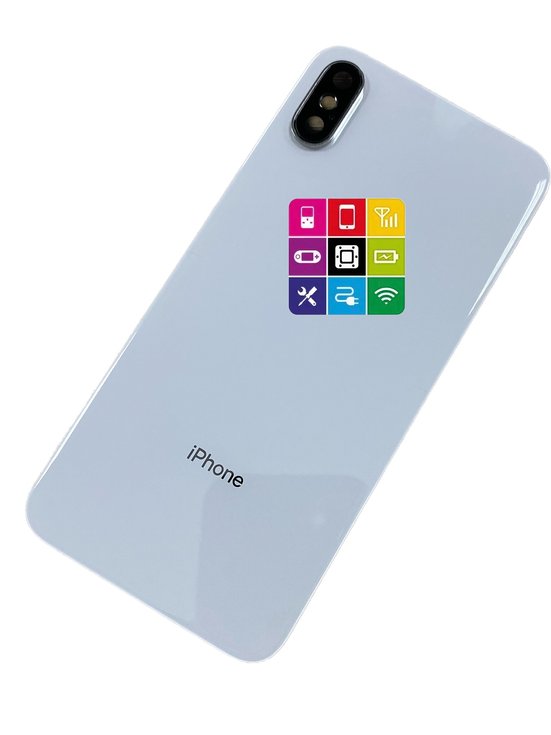 Задняя крышка для iPhone XS, с линзой камеры, белая