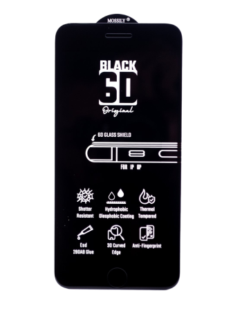 Защитное стекло MOSSILY для iPhone 7 Plus/8 Plus (повышенной прочности) 6D белое