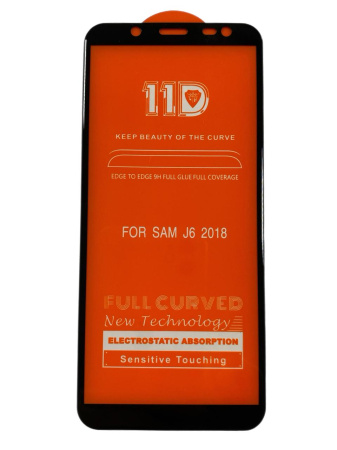 Защитное стекло Samsung Galaxy J6  SM-J600F черное