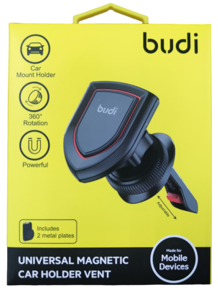 Держатель автомобильный в воздуховод дифлектор Budi CM569B магнитный Держатель автомобильный в воздуховод дифлектор Budi CM569B магнитный