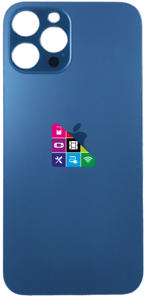 Задняя крышка для iPhone 12 Pro Max, синяя, с большим отверстием под камеру