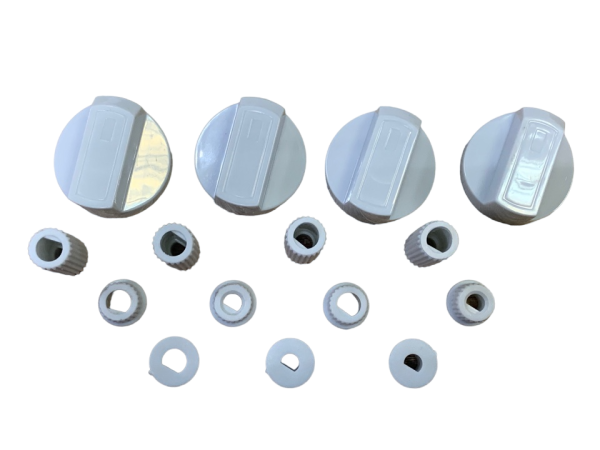 Ручки универсальные белые для кухонных плит (4 шт.) WL1032 Ручки универсальные белые для кухонных плит (4 шт.) WL1032