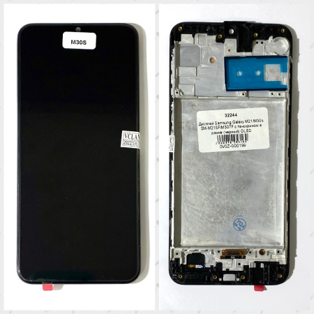 Дисплей для Samsung Galaxy M21/M30s SM-M215F/M307F с тачскрином в рамке черный OL