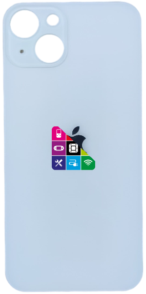 Задняя крышка для iPhone 13, белая, с большим отверстием под камеру