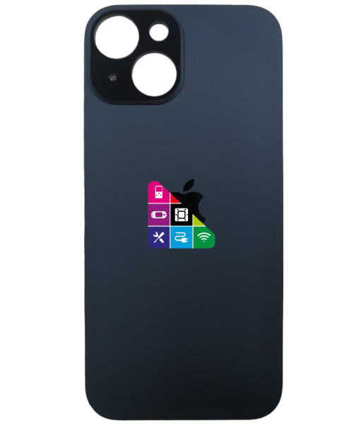 Задняя крышка для iPhone 15 Black с большим отверстием под камеру черный