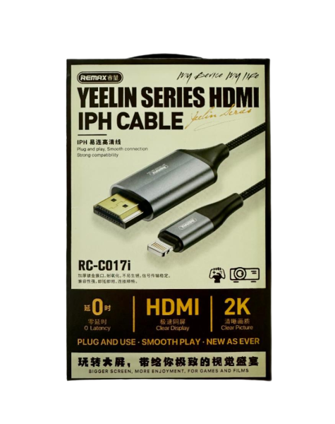 Кабель HDMI to Lightning Remax RC-C017i 2 метра Кабель HDMI to Lightning Remax RC-C017i 2 метра
