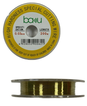 Нить/струна для снятия стекол с дисплеев BAKU 0,03mm (200м)