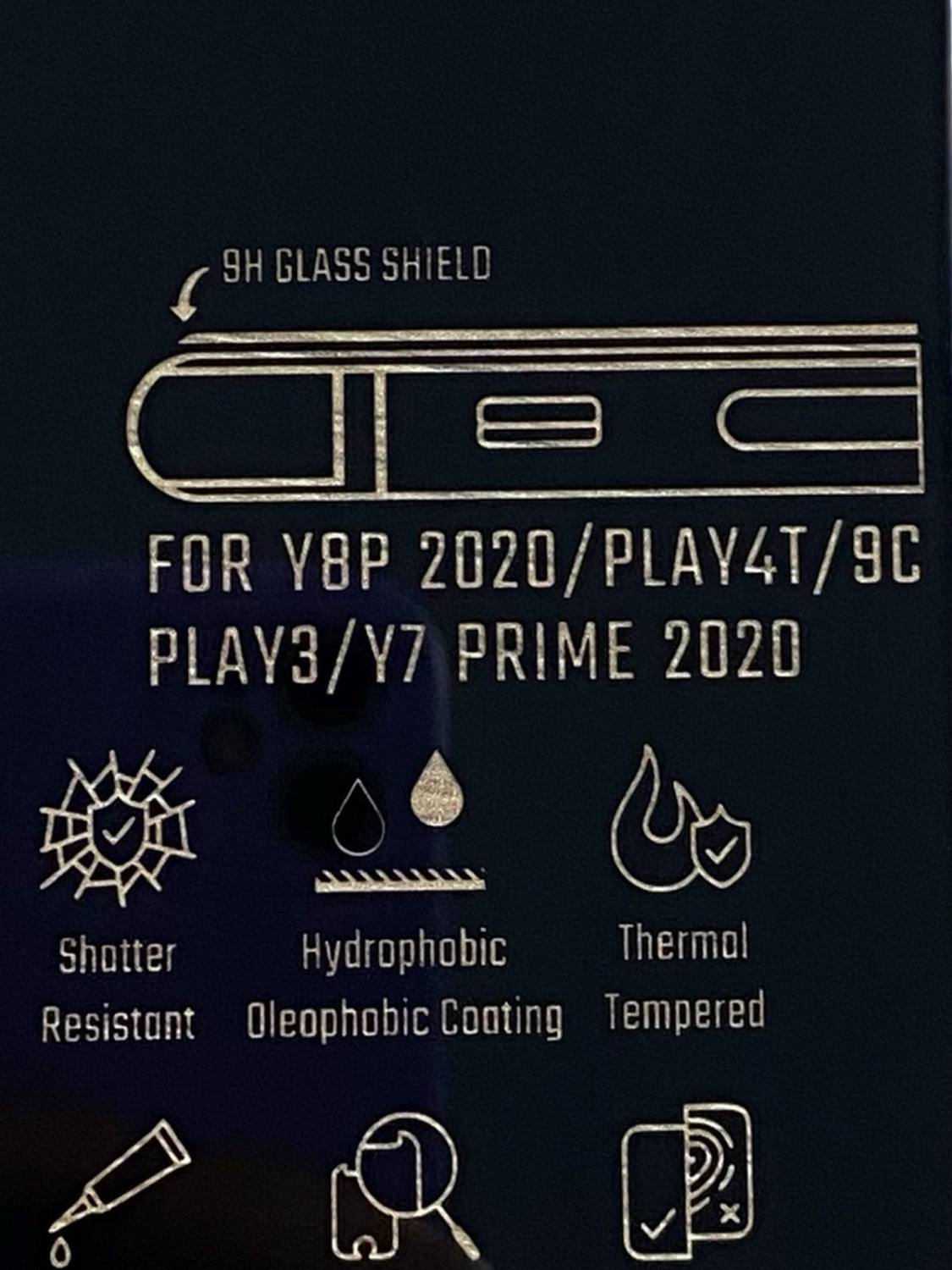 Защитное стекло MOSSILY для Huawei Honor 30i/Y8p 6.3"(повышенной прочности) 6D черное