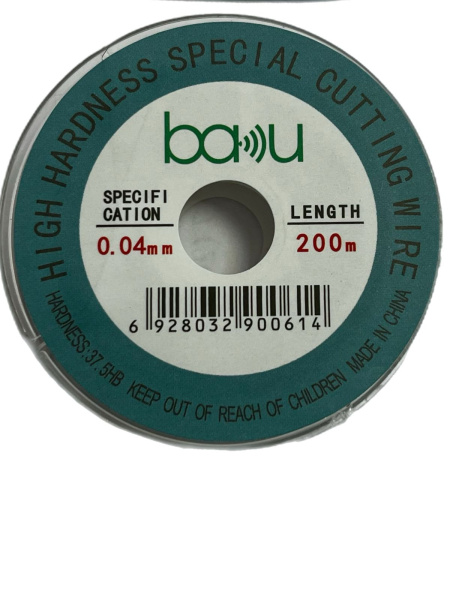 Нить/струна для снятия стекол с дисплеев BAKU 0,04mm (200м)