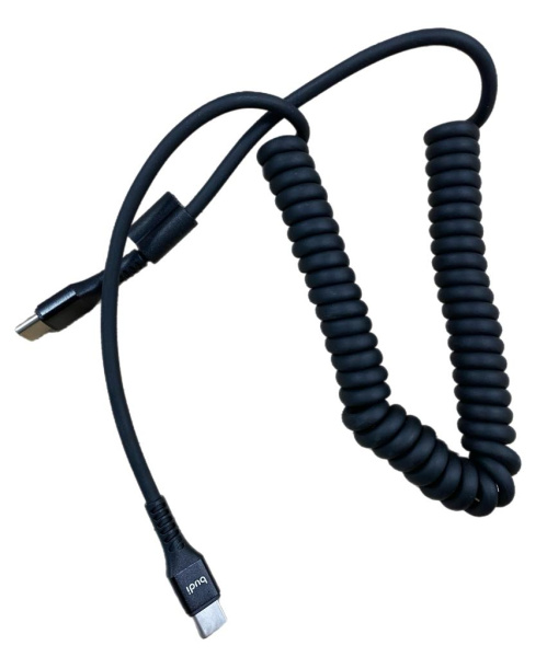 Кабель зарядки Type-C to Type-C Budi DC210TTS18B PD65W витой 180см Кабель зарядки Type-C to Type-C Budi DC210TTS18B PD65W витой 180см